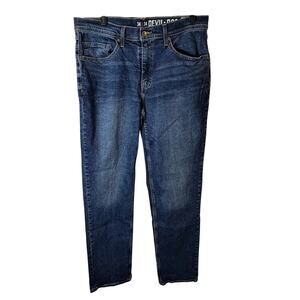 Devil Dog Dungarees Straight Leg Dark Wash Denim Jeans Mens 34x33 Athletic